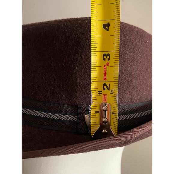DPC DORFMAN PACIFIC Brown Wool Fedora Hat Mens sz Large - Picture 13 of 13